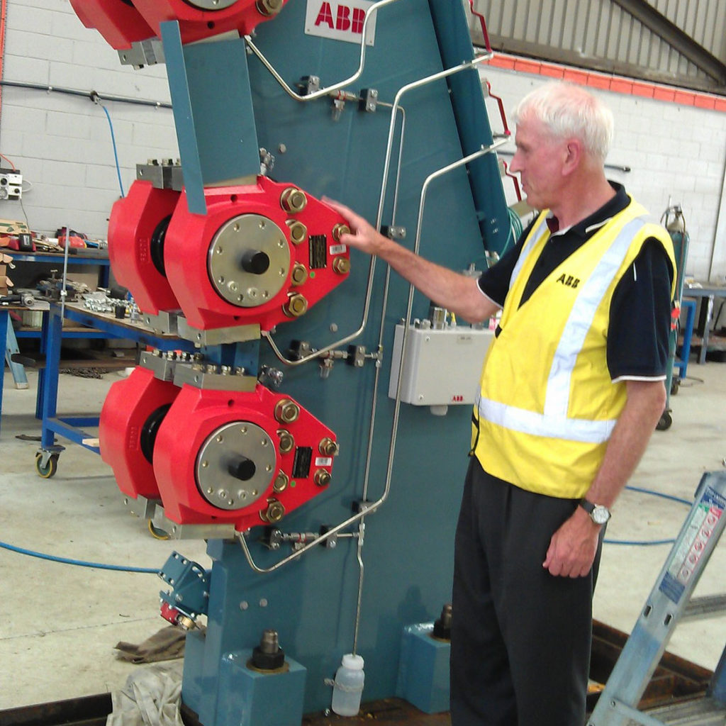 Man with electrical equipment