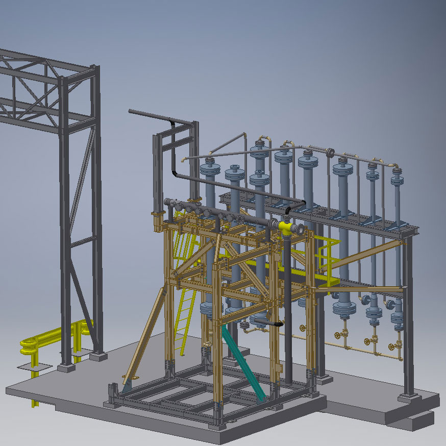 CAD drawing of Hydrogen recovery inverter