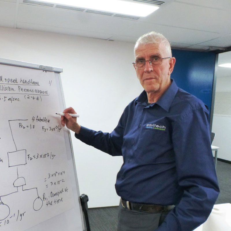 Engineer drawing up functional safety assessment