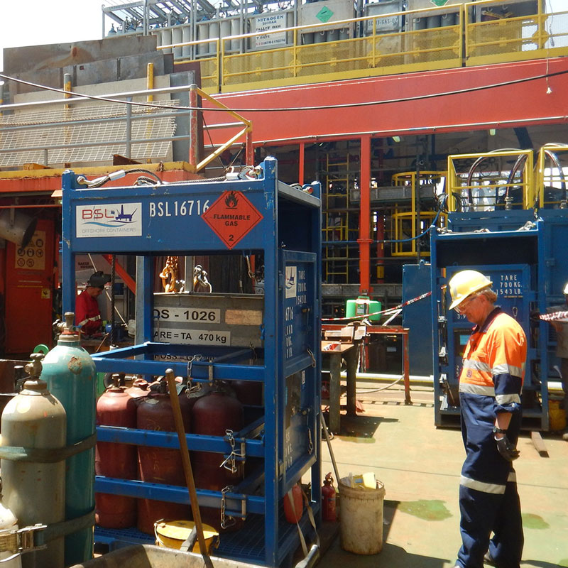 Engineer inspecting a work area for hazards - hazard identification concept