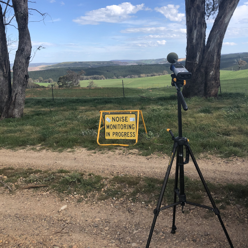 microphone in field to monitor noise