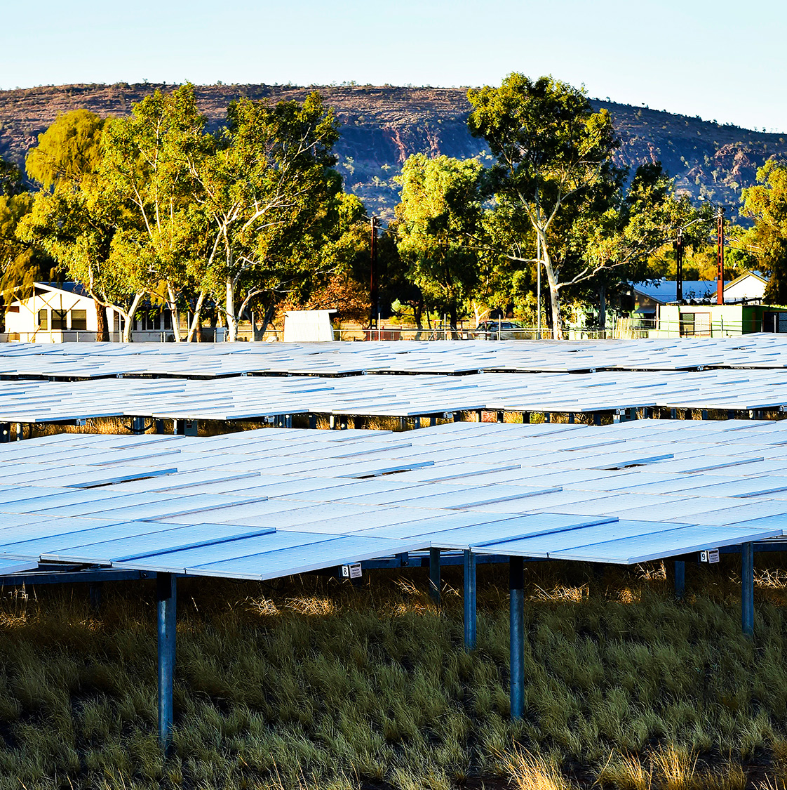 solar power station near a Town Camp in Alice Springs